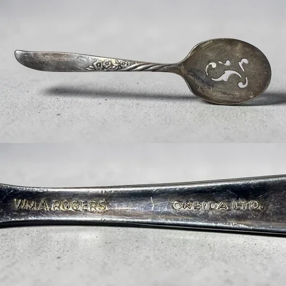 Vintage Silverware Cuff Bracelet with Larimar Stone | Wildwood Pattern 1958 - Picture 5 of 15